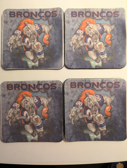 Football team mascot set of 4, Non-Slip Base, Neoprene, Gift, Everyday Use