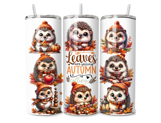 Cute hedgehog Fall Print 20 oz Tumbler