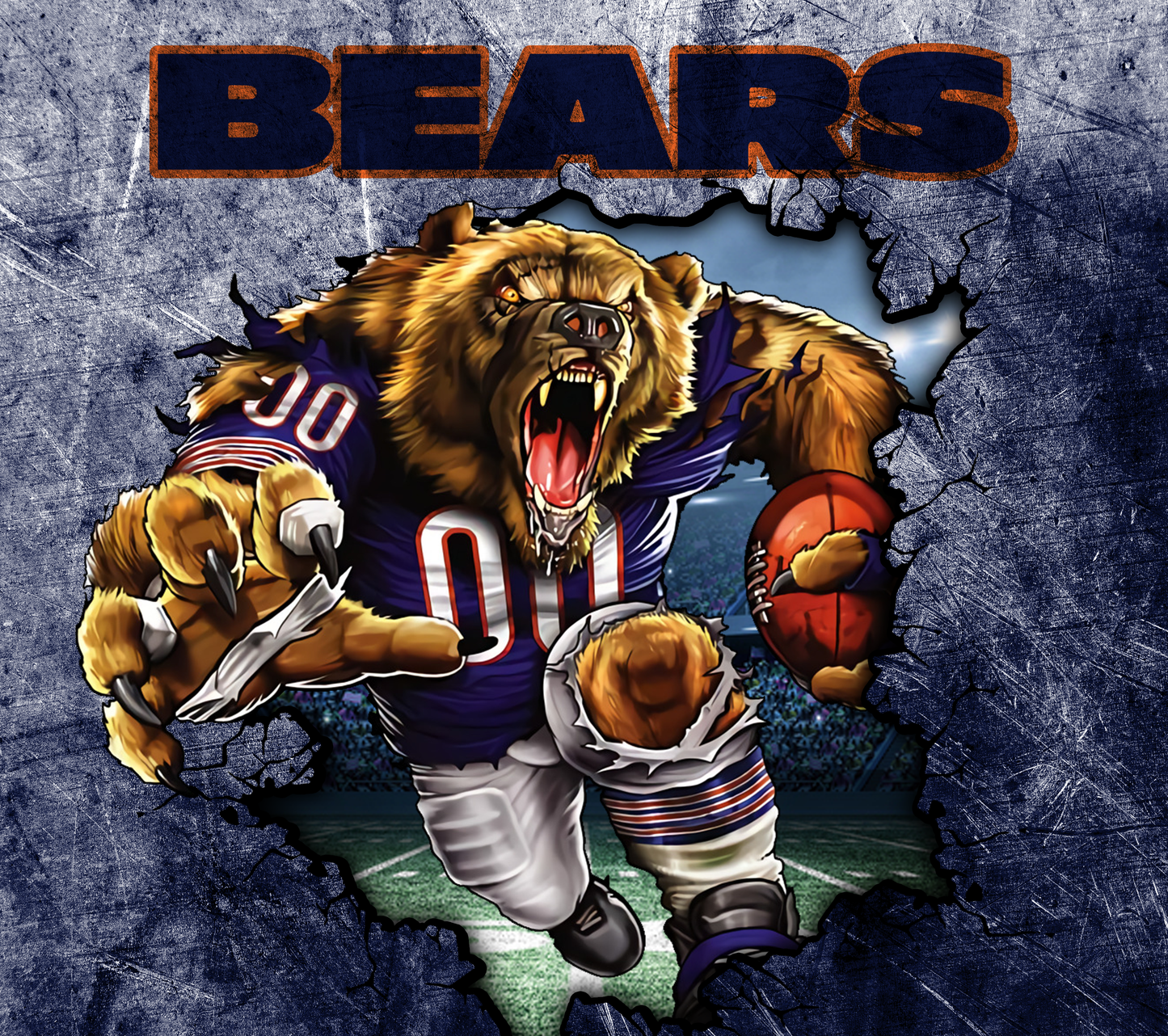 Team Spirt Football Mascot 20oz skinny Tumbler