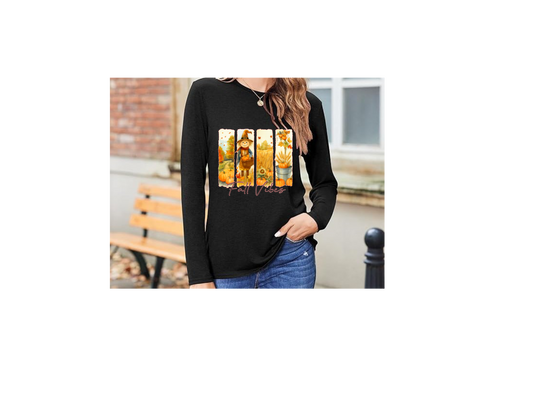 Fall vibes long sleeve women T-shirt
