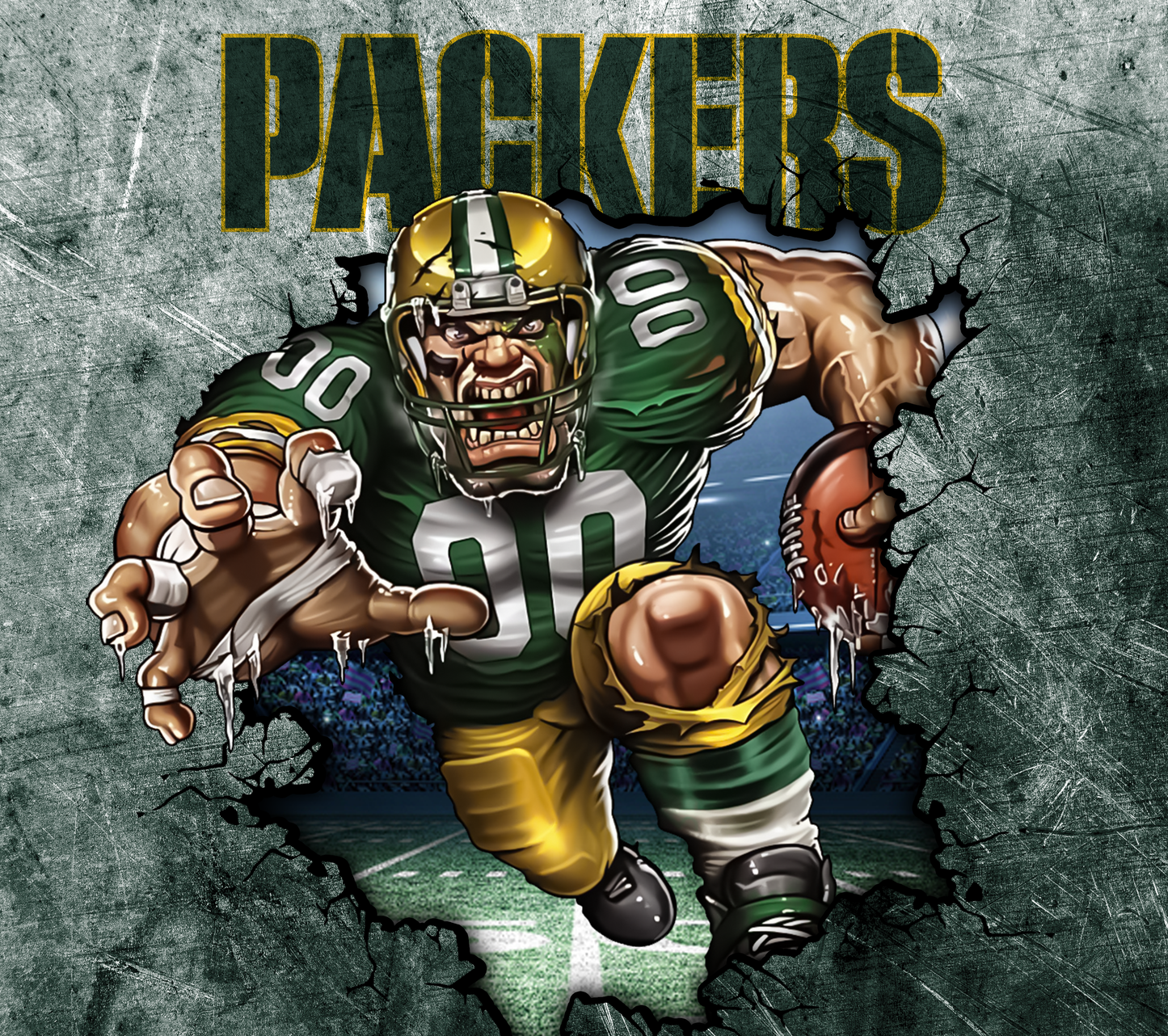 Team Spirt Football Mascot 20oz skinny Tumbler