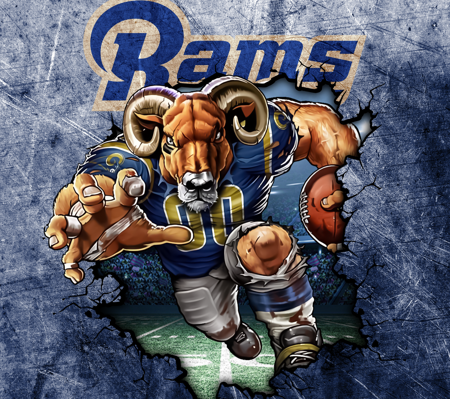 Team Spirt Football Mascot 20oz skinny Tumbler