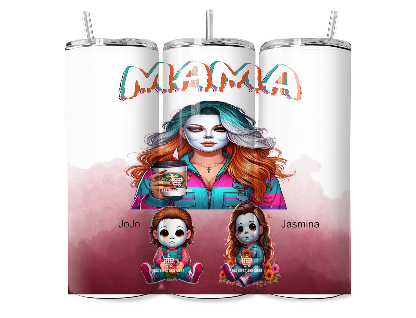 Mama Scream Personalizes and Baby 20oz Tumbler.