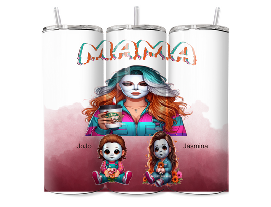 Mama Scream Personalizes and Baby 20oz Tumbler.
