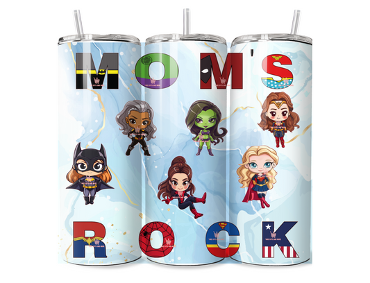 Superhero Moms Rock 20 Tumbler