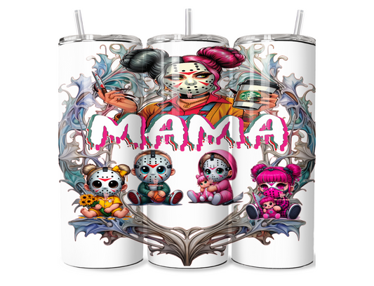 Mama Jason and Babys Personalized 20oz Skinny Tumbler