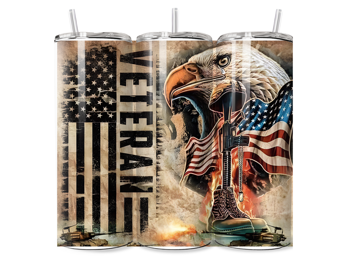 American Veteran 20oz Skinny Tumbler