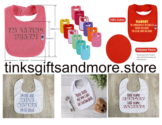 Cute and funny Baby bibs cotton poly blend