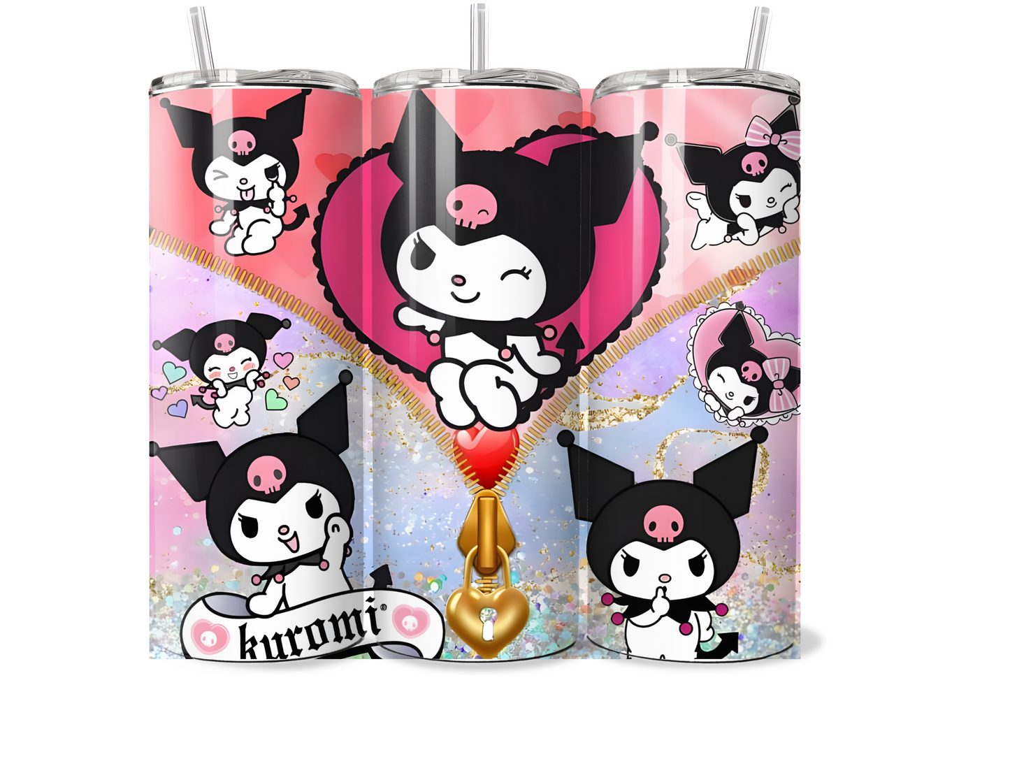 Happy Kuromi Kitty 20 oz tumbler