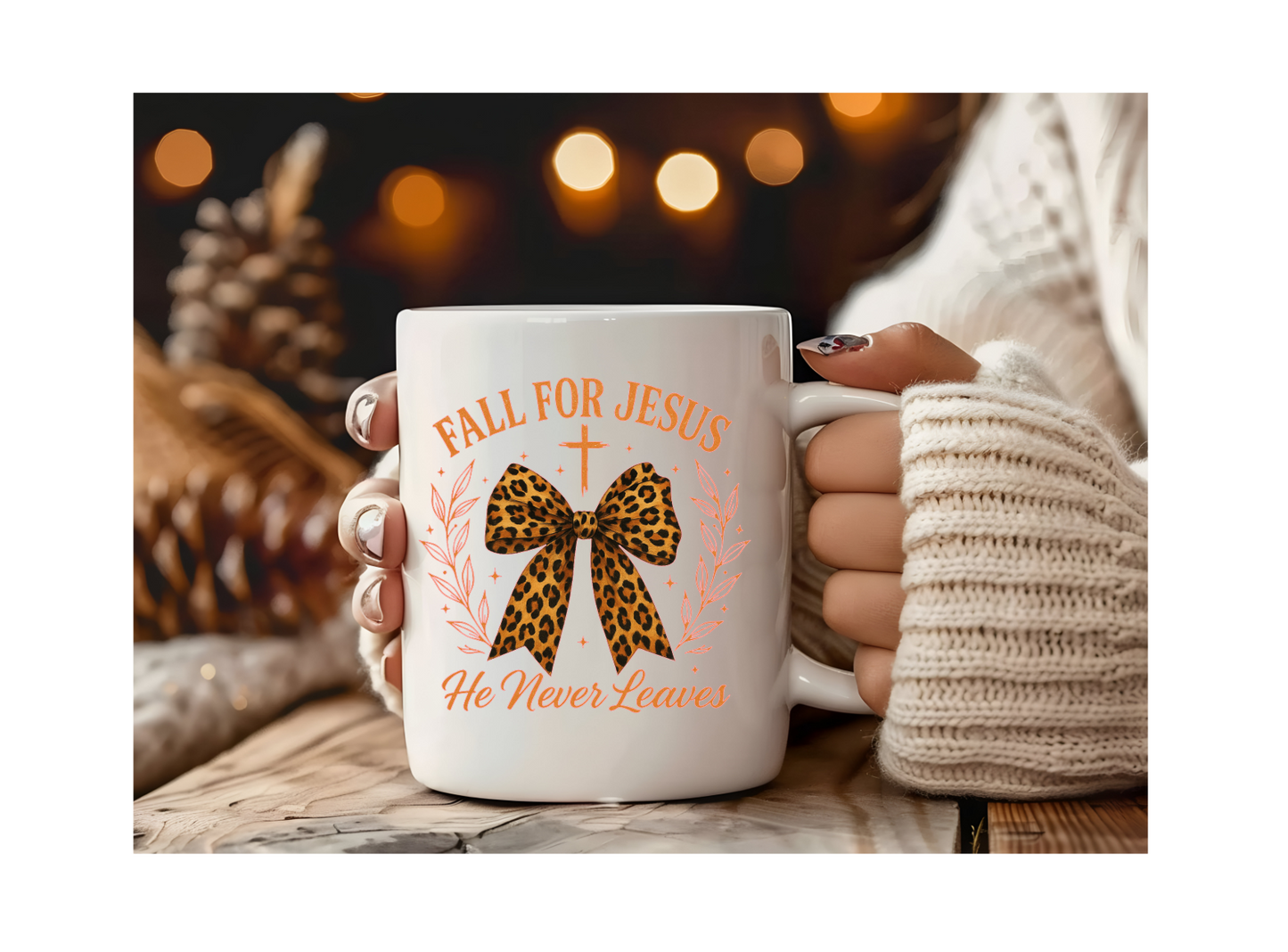 Fall for Jesus print 11 oz coffee mug