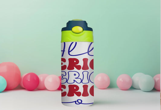 12oz kids Tumbler Retro American boy