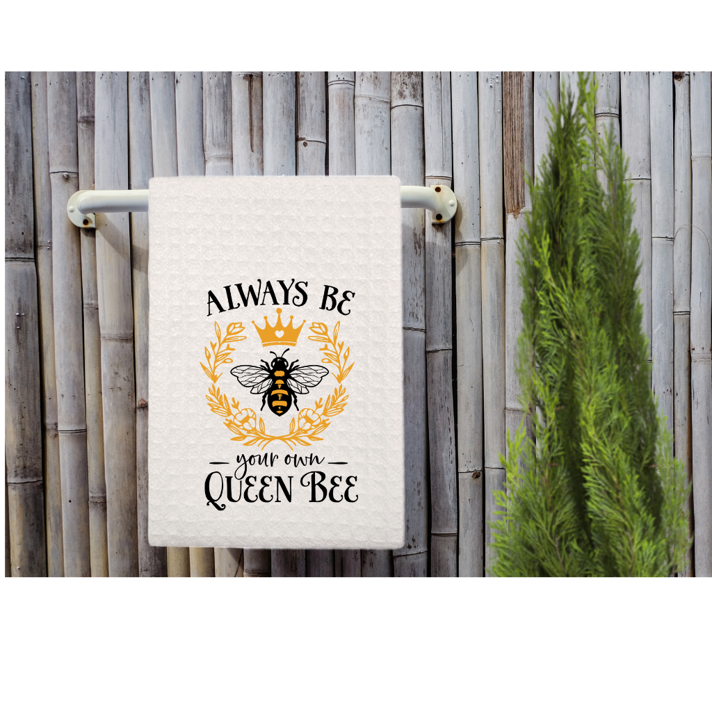 Queen bee tea towel