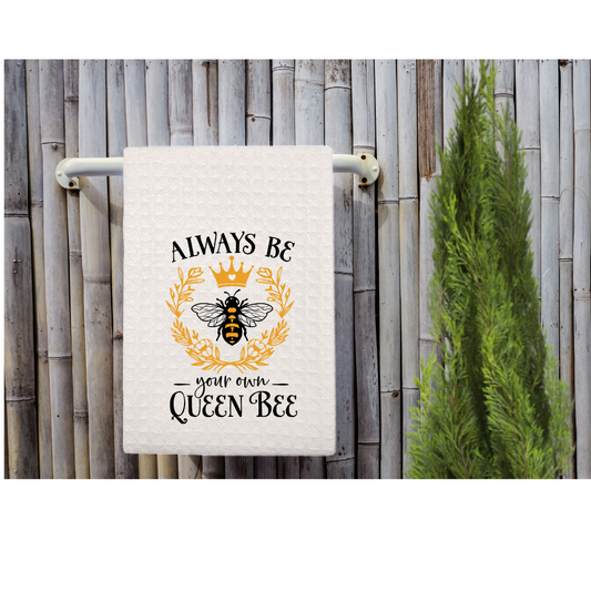 Queen bee tea towel