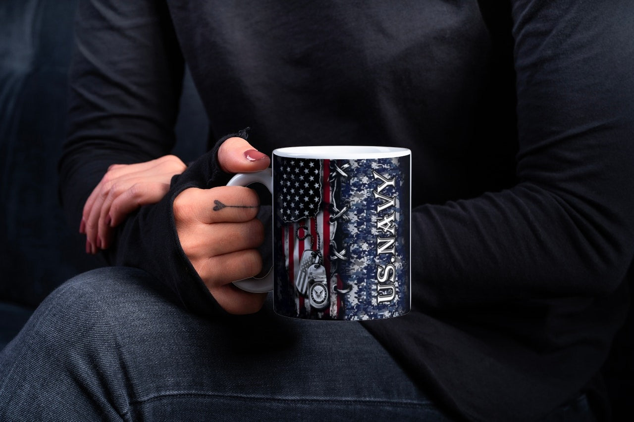 Military and patriotic coffee mugs