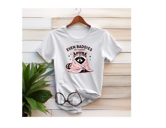 Cute Racoon Poly Cotten T-Shirt