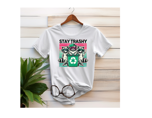 Funny Racoon Poly Cotten Blend T-Shirt