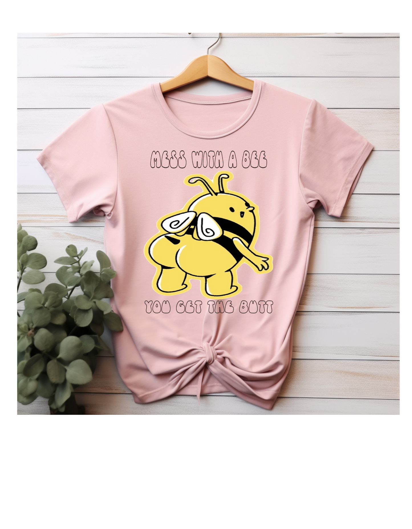 Funny bee butt poly cotton blend