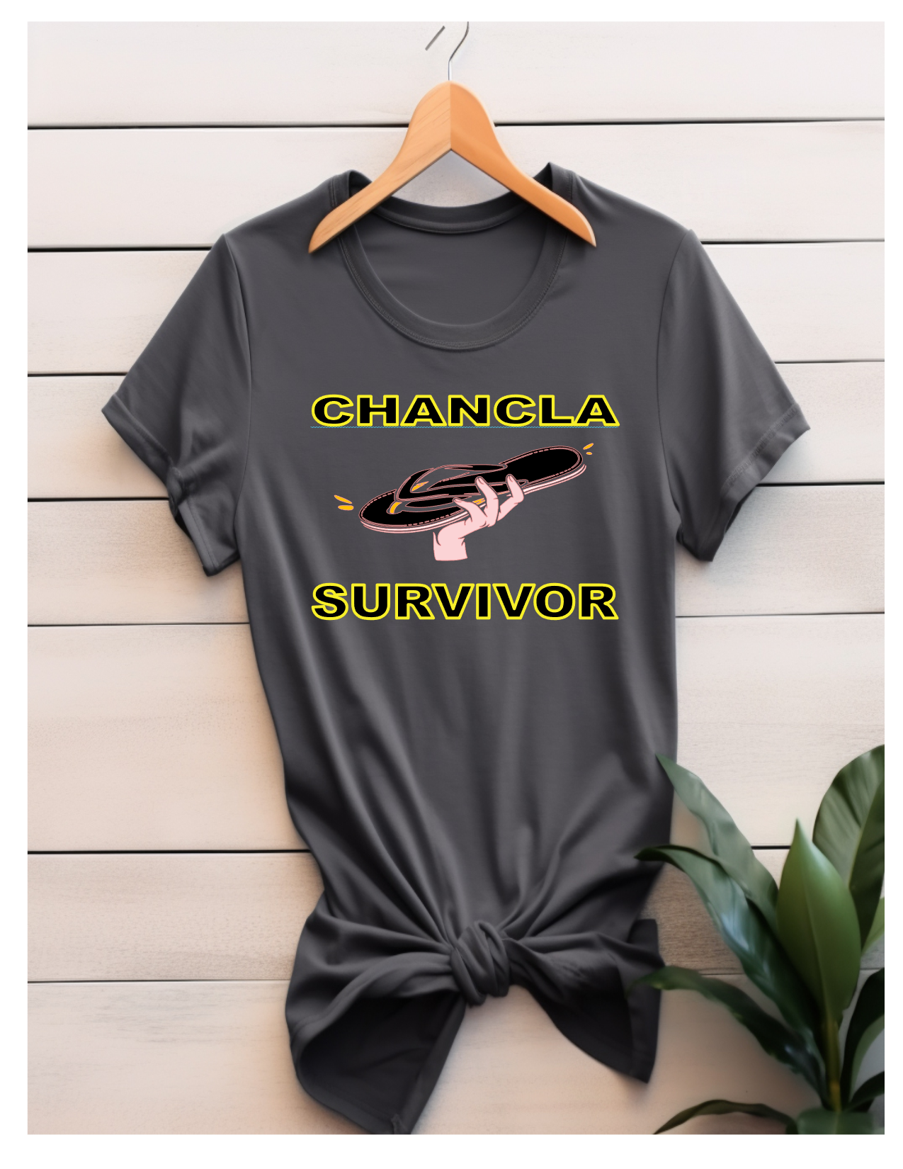 Funny Chncla Survivor Poly Cotton Blend T Shirt