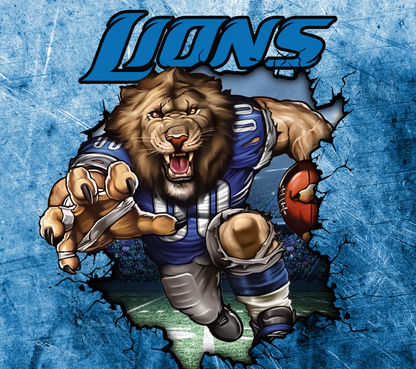 Team Spirt Football Mascot 20oz skinny Tumbler