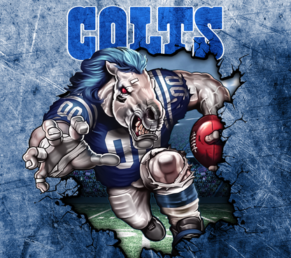 Team Spirt Football Mascot 20oz skinny Tumbler
