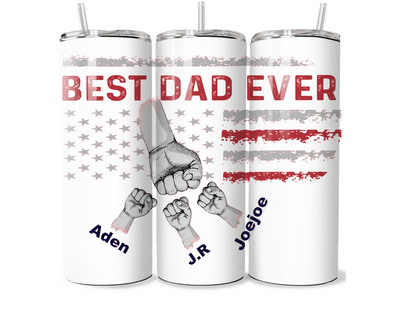 Personalized Best dad ever 20oz tumblers