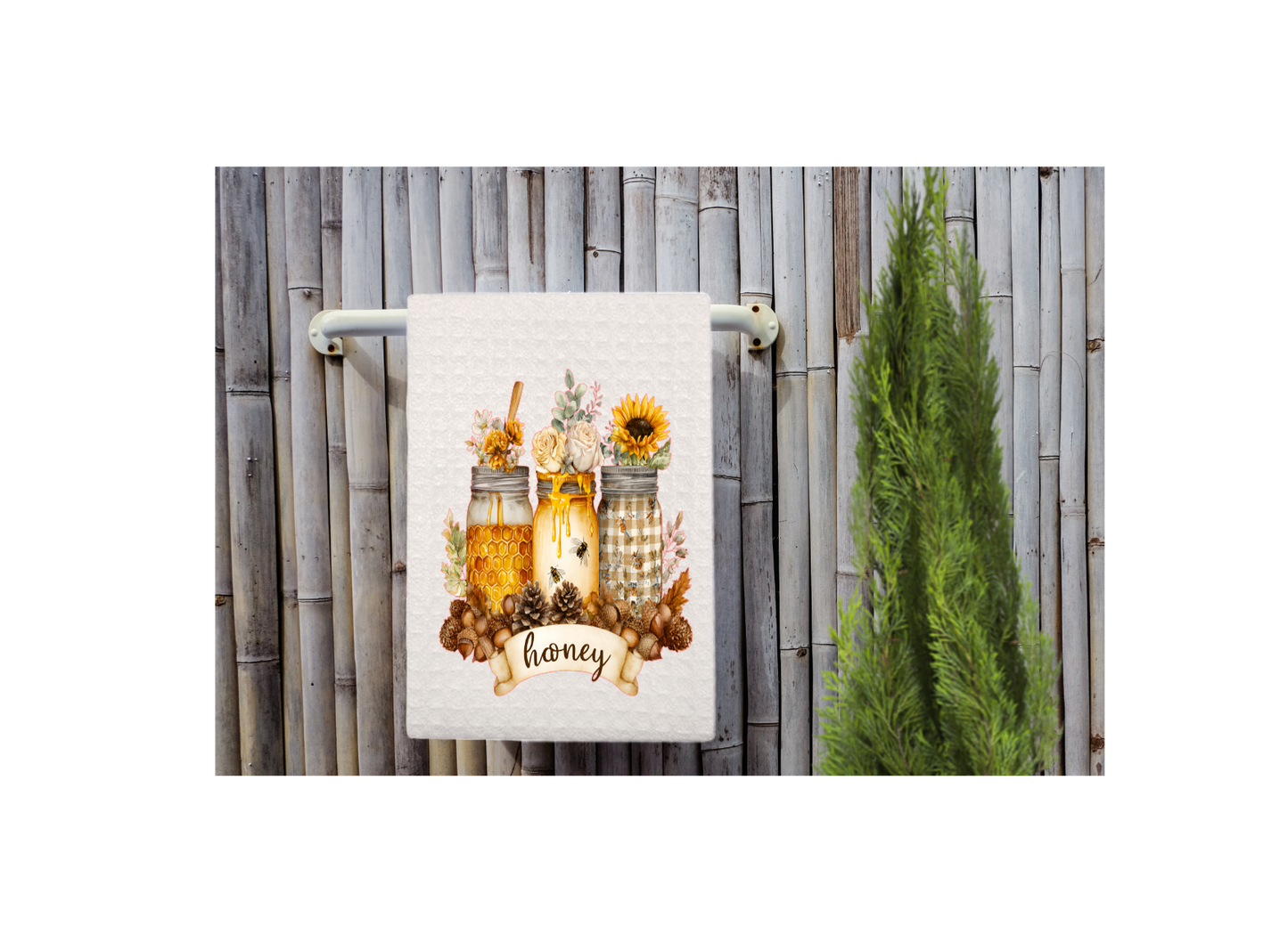 Honey Jars print Dishtowel