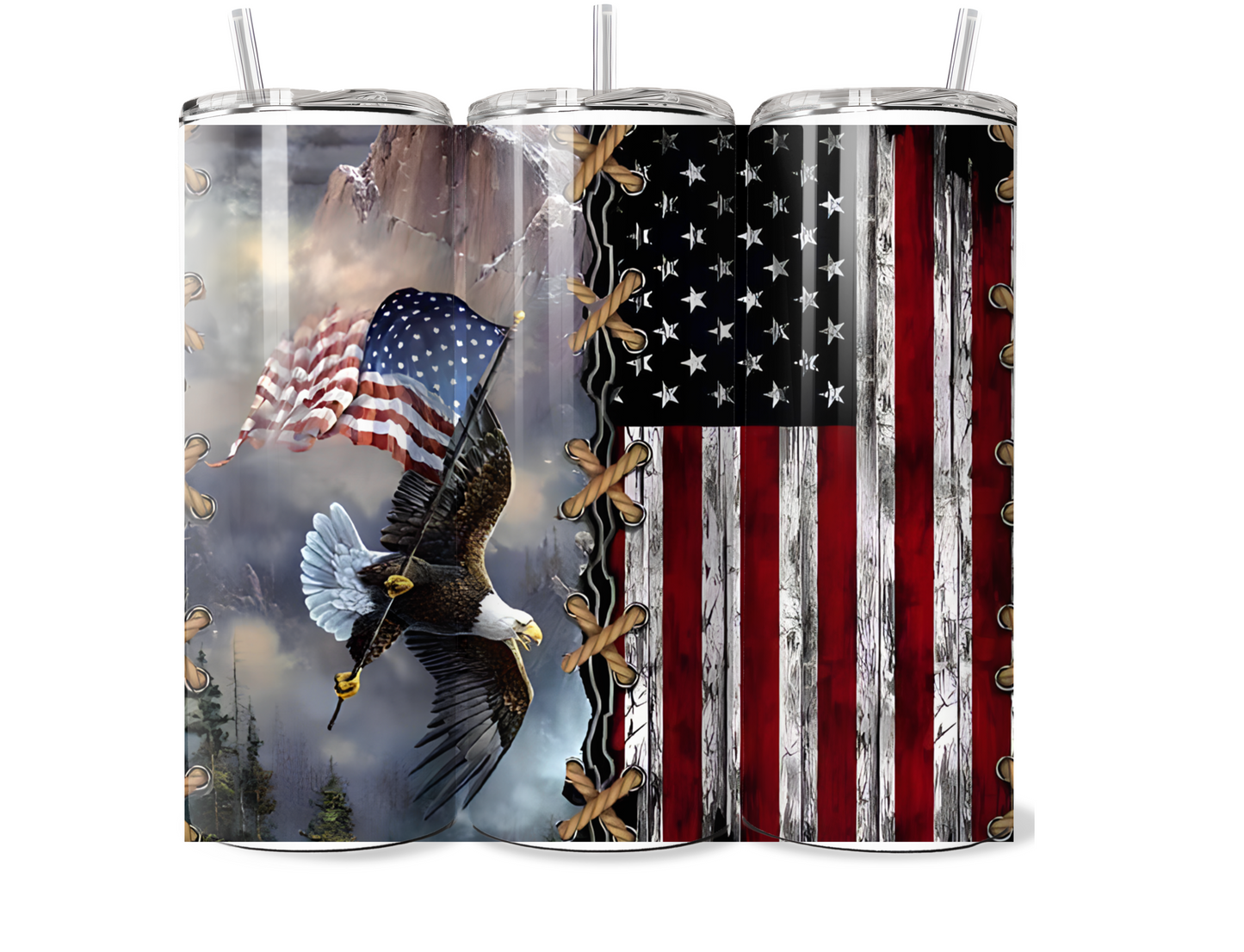 Military branches of Service and Patriotic 20 Skinny Tumbler
