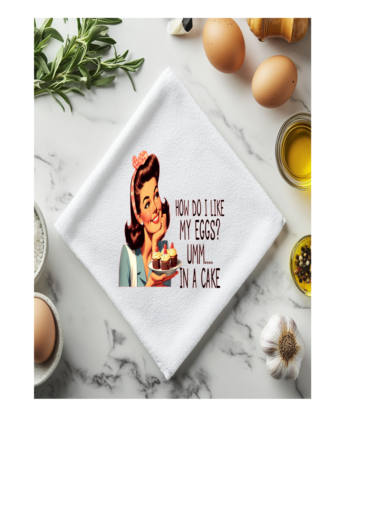 Funny how do you like your egg dishtowel
