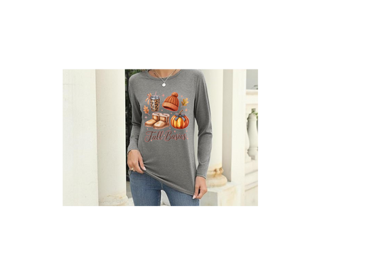 Cute Fall basics image women's long sleave T Shirt