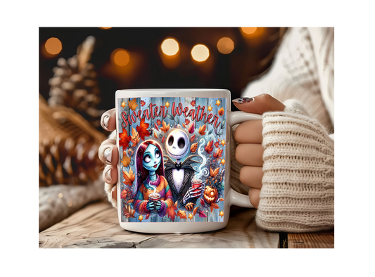 Sweater weather cartoon 11 oz coffee mug