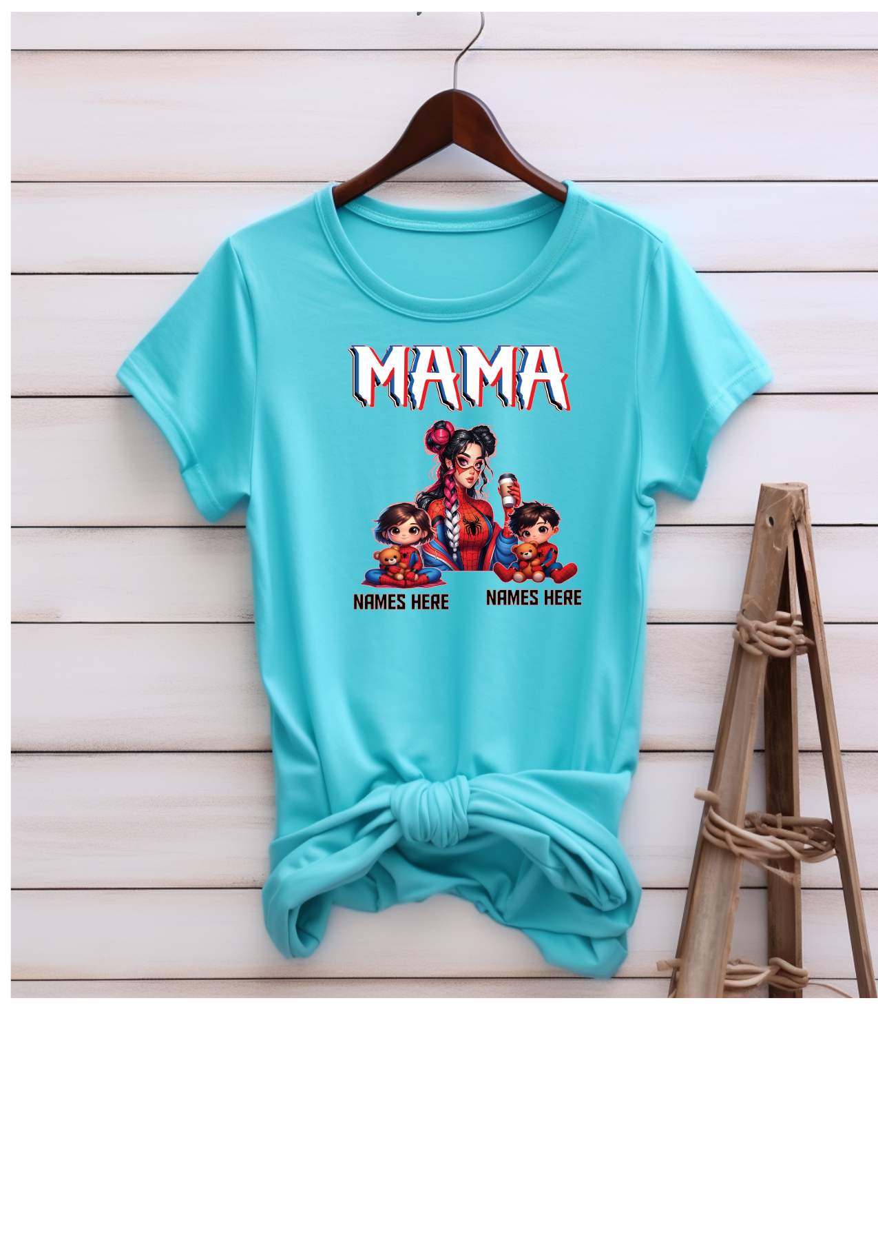 Personalized Superhero Mom Dry Fit T-Shirt