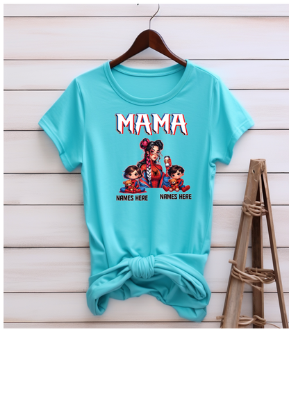 Personalized Superhero Mom Dry Fit T-Shirt