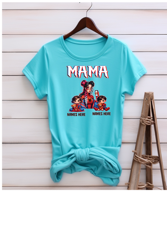 Personalized Superhero Mom Dry Fit T-Shirt