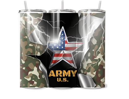 Military branches of Service and Patriotic 20 Skinny Tumbler