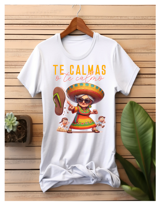 Funny grama with flip flop T-shirt cotton polyester blend